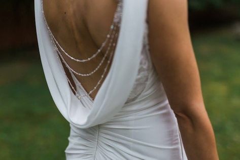 Bridal Back Necklace Wedding Back Necklace, Back Jewellery, Back Jewelry Wedding, Bridal Body Jewelry, Subtle Necklace, Backdrop Necklace Wedding, Bridal Backdrop, Bridal Backdrops, Bridal Backdrop Necklace