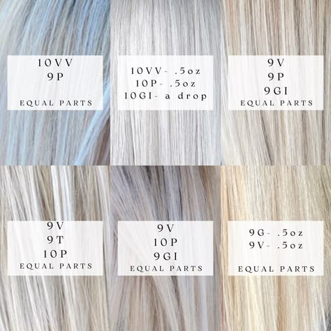 Blonde Toners, Blonde Formulas, White Hair Toner, Toner For Blonde Hair, Blonde Hair Colour Shades, Cool Blonde Hair Colour, Blonde Toner, Color Correction Hair, Bright Blonde Hair