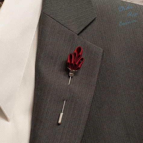 Burgundy Men's Lapel Stick Pin Royal Scepter Royal Scepter, Mens Accessories Vintage, Coat Pin, Men's Brooch, Pin Man, Suit Pin, Custom Cufflinks, Flower Lapel Pin, Lapel Flower