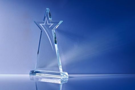 Premium Photo | Close up of star shape crystal trophy Trophy Template, Star Trophy Design, Mtv Awards Trophy, Music Awards Trophy, Crystal Trophy, Star Trophy, Champions Trophy 2013, Star Shape, Premium Photo