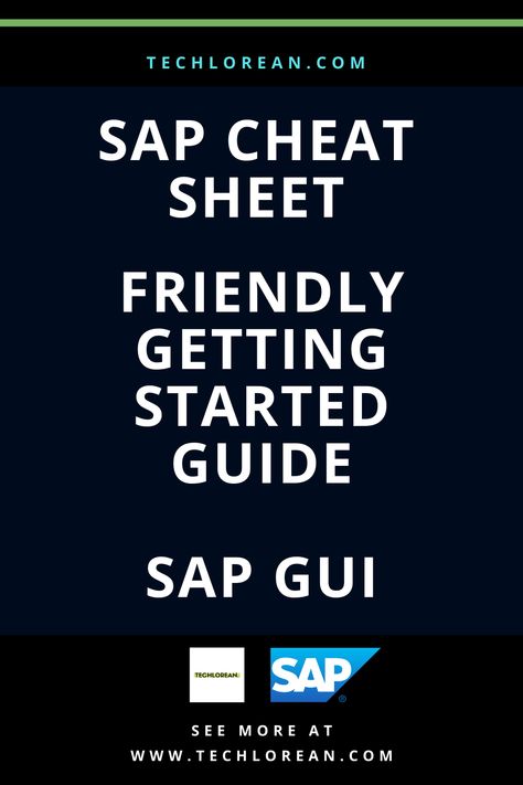 SAP CHEAT SHEET: A Friendly Getting Started Guide for New SAP Users (User Interface and Access) Sap Training, Sap Fico, Product Knowledge, Free Online Courses, Career Path, User Guide, Cheat Sheet, Cheat Sheets, Getting Started