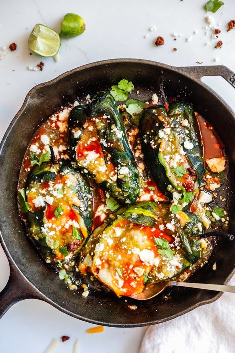 Chile Relleno Bake, New Mexico Chile Rellenos, Crispy Chile Rellenos, Chile Relleno Bake 12 Tomatoes, Healthy Chiles Rellenos, Rellenos Recipe, Chile Relleno Recipe, How To Cook Chorizo, Traditional Mexican Dishes