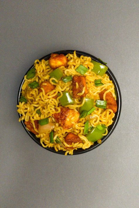 Chilli Paneer Noodles | Maggi Noodles Recipe | The Plate Paneer Maggi, Paneer Noodles, Noodles Maggi, Maggi Noodles, Maggi Recipes, Chilli Paneer, Noodles Recipe, Noodle Recipes, Breakfast For Dinner