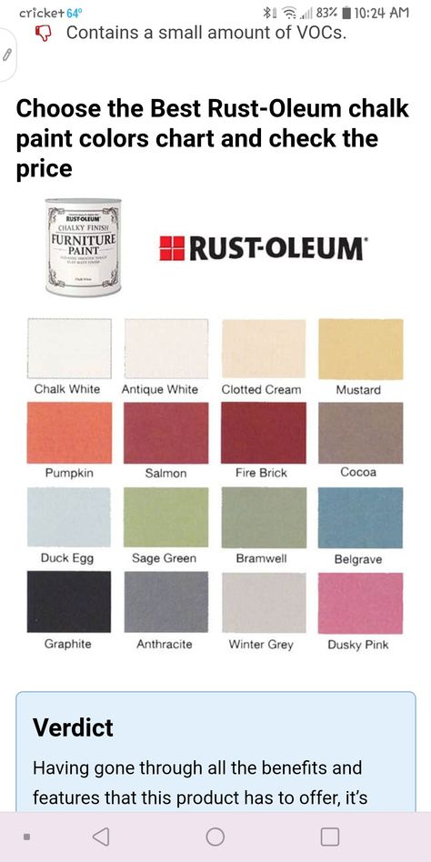 Rustoleum Chalk Paint Colors Chart, Rustoleum Chalk Paint Colors, Rustoleum Chalk Paint Colours, Chalk Paint Brands, Rustoleum Chalk Paint, Colors Chart, Paint Color Chart, Chalk Paint Colors, Furniture Painting Techniques