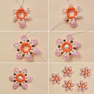 Anting Manik, Beaded Flowers Patterns, Seed Bead Flowers, Making Necklaces, Cheap Flowers, Diy Jewelry Necklace, Beaded Necklace Diy, Beaded Jewelry Tutorials, Seed Bead Tutorial