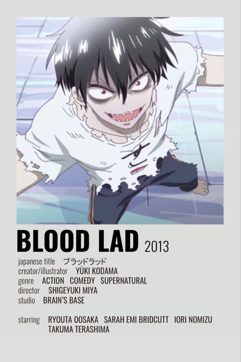 Anime Suggestions List Horror, Vampire Anime Recommendations, Anime Minilist Poster, Vampire Manhwa Recommendations, Vampire Romance Anime Recommendations, Blood Lad, Simple Anime, Anime Suggestions, Anime List