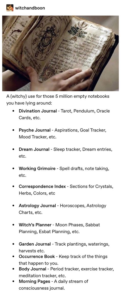 I have some of these going for me... Journal Witch Ideas, Witchcraft Must Haves, Witches Grimoire Ideas, Grimoire Art Journals, Book Of Shadows Cover Ideas Diy, Pagan Journal Ideas, Witchy Date Ideas, Things To Put In Grimoire, Grimoire Book Aesthetic