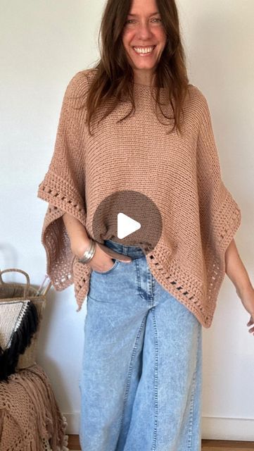 Ponchos, Camel, Crochet, On Instagram, Instagram