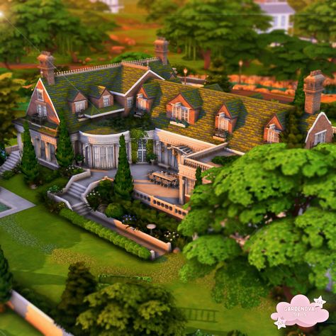 Willow Creek Manor 🌳⁣ ⁣ A real to sims build built in Willow Creek⁣ (Inspo found on Pinterest)⁣ ⁣ Up on my gallery! (unfurnished)⁣ ID: Gardenova⁣ ⁣ ⁣ ⁣ ⁣ ⁣ ⁣ ⁣ ⁣ ⁣ ⁣ 🏷️⁣ #thesims #sims4 #thesims4 #sims #showusyourbuilds #simsnocc #simsbuilds⁣ Oakenstead Sims 4, Sims Willow Creek House, Sims 4 Remodel, Sims 4 Willow Creek Park, Sims 4 Art Center, Sims 4 Houses Willow Creek, Sims 4 Willow Creek Map Ideas, Sims 4 Willow Creek Builds, Sims4 Build Ideas