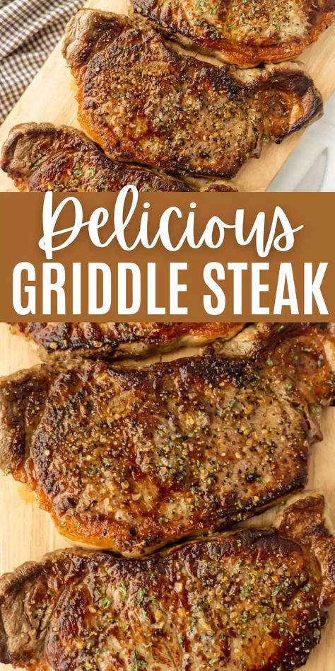 Tbone Steak Recipe, Ny Strip Steak Recipes, Best Griddle, Sizzle Steak Recipes, Ways To Cook Steak, Pork Steak Recipe, Cooking Ribeye Steak, Strip Steak Recipe, Steak Dinners