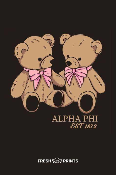 Customize cute, trendy, and affordable merch for your organization with Fresh Prints! Alpha phi, aphi, alphi phi sorority, sorority merch, sorority apparel, custom sorority merch, custom greek life apparel, trendy merch, custom merch, unique merch, cute merch, merch inspo, merch ideas, teddy bear graphic, teddy bear design, teddy bear merch, teddy bear sorority merch, teddy bear bid day, teddy bid day, sorority graphic, simple sorority graphic, cute sorority instagram, sorority life, outfit insp Teddy Bear Sorority Shirt, Coquette Sorority Merch, Trendy Sorority Merch, Teddy Bear Sorority, Bear Bid Day, Cute Sorority Merch, Sorority Posters, Sorority Merch Ideas, Theta Merch