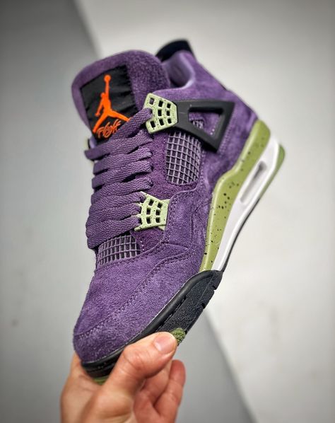 Rocking the court in Canyon Purple. Air Jordan 4 vibes 💜 𝑫𝒊𝒔𝒄𝒐𝒖𝒏𝒕 𝟐𝟎% 𝒄𝒐𝒅𝒆: DC20 available on sneakertax.com #sneakerhead #airjordan4 #jordan4s #ootd #kicksonfire #kickoftheday #sneakerboxing Air Jordan 4 Canyon Purple, Jordan 4 Canyon Purple, Jordan 4s, Custom Made Shoes, Air Jordan 4, The Court, Michael Jordan, Sneaker Head, Sneakers For Sale