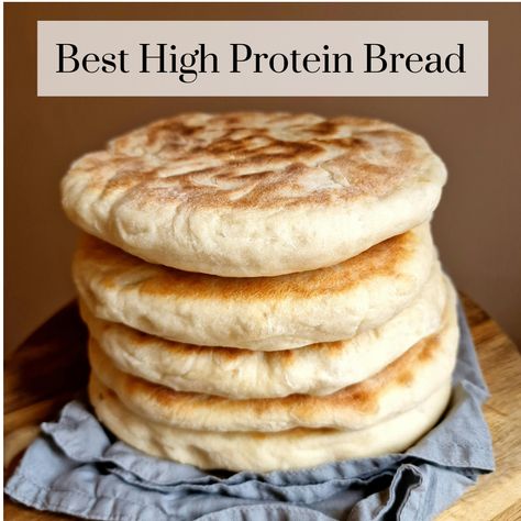 Best High Protein Bread According to a Dietitian High Protein Naan Bread, High Protein Bread Recipe, High Protein Flatbread, High Protein Bread, Protein Bread Recipe, Beans And Cornbread, Fiber Bread, Peasant Bread, Amish Bread