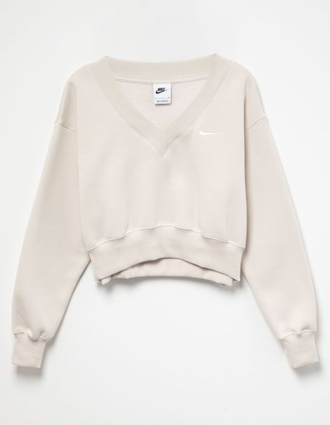 Back To School Sweatshirt, Nike Clothes Women, Luxury Tops, Nike Sportswear Phoenix Fleece, Nike Clothes, V Neck Sweatshirt, Nike Women Sweatshirt, Nike Clothing, Versace Style