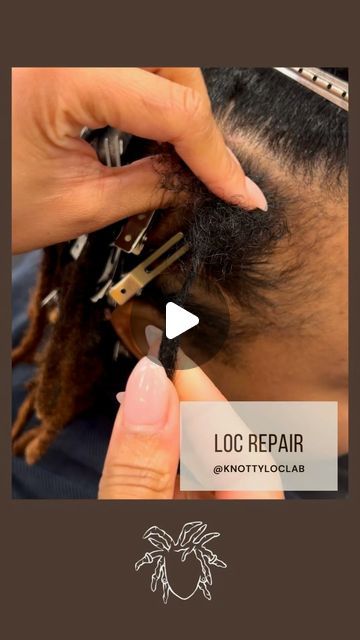 KNOTTY LOC LAB, LLC on Instagram: "Have locs that need some love? We got you! Here is a tutorial on how to crochet loose hair back into the loc🌸🌱 . . . . Loc repair done by Annichia . .  #njlocs #calilocs #bronxlocs#locsnyc#brooklynlocs #locsofinstagram #locjourney #starterlocs #locnation #locrepair #locs #nyc #explore #explorepage" How To Crochet Locs, Crochet Locs Tutorial, Adding Hair To Locs, Loc Repair, Dreadlocks Diy, Boys Hairstyle, Loc Method, Restore Damaged Hair, Crochet Dreadlocks