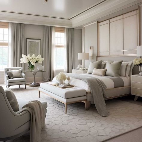 Crafting Serene Elegance in Your Bedroom Design • 333+ Images • [ArtFacade] Luxe Bedroom Classy, Most Luxurious Bedrooms, Modern Classic Interior Bedroom, Elegant Master Bedrooms Decor Modern, Classic Bedroom Design Luxury, Luxurious Bedrooms Master Romantic, Elegant Bedroom Ideas Luxury, Luxurious Bedrooms Master Modern, Luxury Guest Bedroom