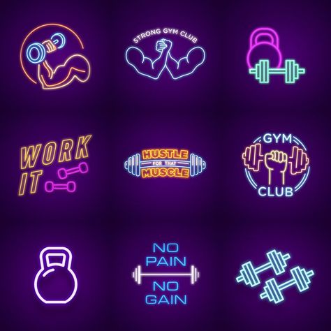 Gym Neon Sign, Ab Fitness, Fitness Posters, Commercial Gym Design, Urban Fitness, Gym Design Interior, Neon Signs Quotes, Gym Club, Gym Wallpaper