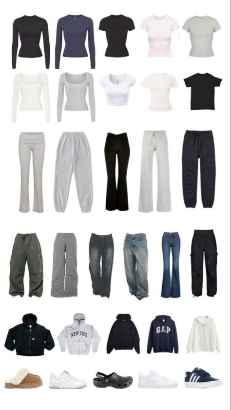 Outfit Basics Minimalist Wardrobe, Basic Outfit Staples, Basic Astethic, Basic Streetwear Outfit, Style Basic Outfits, Not Basic Outfits, Holidays Outfits, Outfit Capsule, Basic Clothes