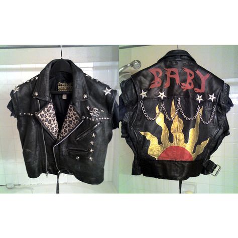 Eddie jacket ❤ liked on Polyvore featuring outerwear and jackets Eddie Rocky Horror, Columbia Rocky Horror, Rocky Horror Picture Show Costume, Rocky Horror Costumes, 80s Rocker, Rocky Horror Show, Horror Party, Horror Pictures, The Rocky Horror Picture Show