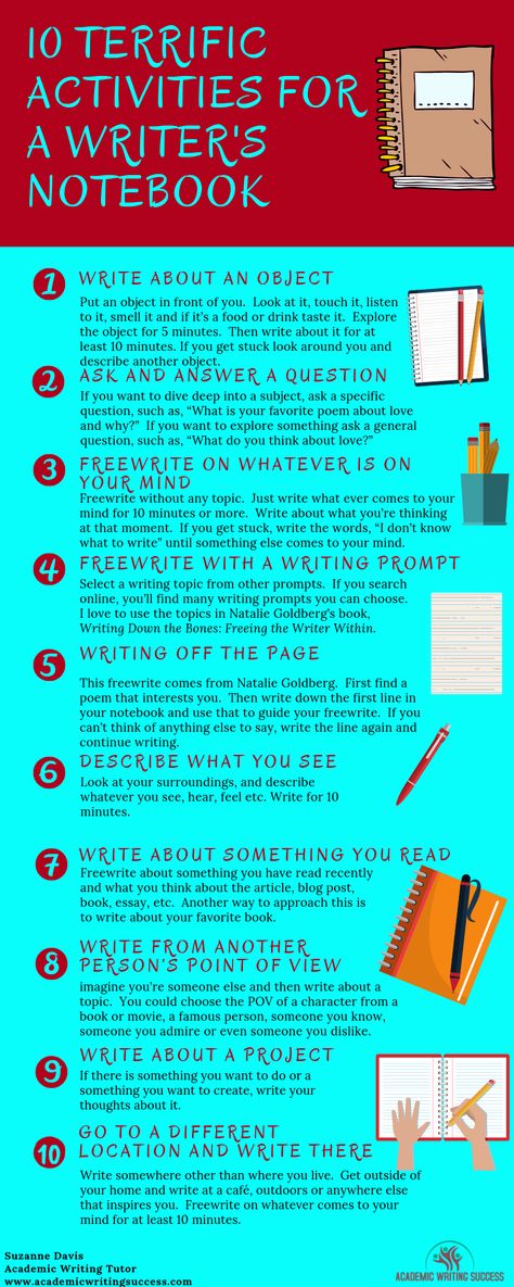 10 Terrific Writer's Notebook Ideas to Inspire Creativity - Academic Writing Success Writing Voice, Review Essay, Writers Notebook, Creative Writing Tips, Paragraph Writing, Notebook Ideas, Writing Exercises, Writing Notebook, Creative Writing Prompts