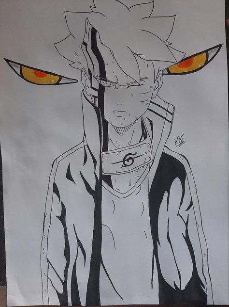 Boruto Sketch, Anime Drawing, Naruto Art, Anime Sketch, Anime Drawings, Naruto, Humanoid Sketch, Drawings, Anime