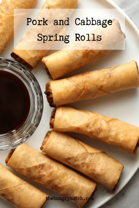 Pork and Cabbage Spring Rolls Recipe Cabbage Spring Rolls, Pork Spring Rolls, Sweet Chili Sauce Recipe, Best Food Ideas, Pork And Cabbage, Spring Roll Recipe, Egg Roll Recipes, Spring Roll, Asian Cooking