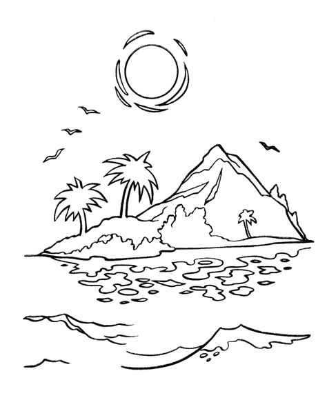 Island Coloring Pages, Sun Coloring Pages, Pirate Coloring Pages, Super Mario Coloring Pages, Sun Drawing, Book Clip Art, Flag Coloring Pages, Black Butler Characters, Coloring Pages Free Printable