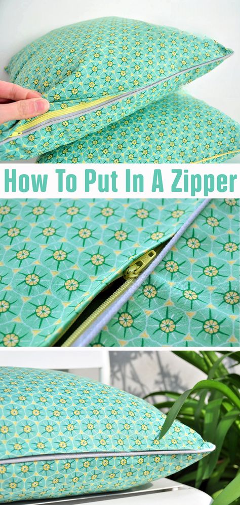 How To Put In A Zipper For Pillow With Cording. How to Sew Zipper Pillows with Piping. Sew Cushion Covers With Zipper, No Zipper Cushion Cover, How To Put A Zipper In A Pillow Cover, Sewing In A Zipper, How To Sew In A Zipper, Pillow With Piping And Zipper, How To Sew A Zipper, Sewing Zipper Tutorial, Zippers Tutorial