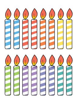 These candles can be used with cupcake posters to display student birthdays. Birthday Candle Template, Birthday Candles Printable, Birthday Candle Clipart, Candles For Birthday, Cupcake Template, Candle Template, Candle Clipart, Pastel Candle, Small Birthday Cakes