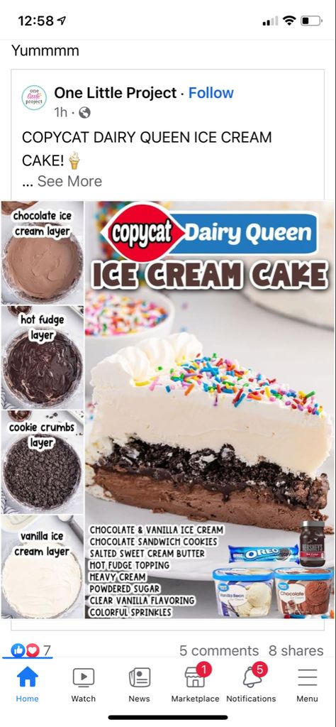 Dairy Queen Ice Cream Cake Recipe, Dairy Queen Ice Cream, Diy Ice Cream Cake, Dairy Queen Ice Cream Cake, Hot Fudge Topping, Cake Receipe, Easy Ice Cream Cake, Ice Cream Cake Recipe, Diy Ice Cream