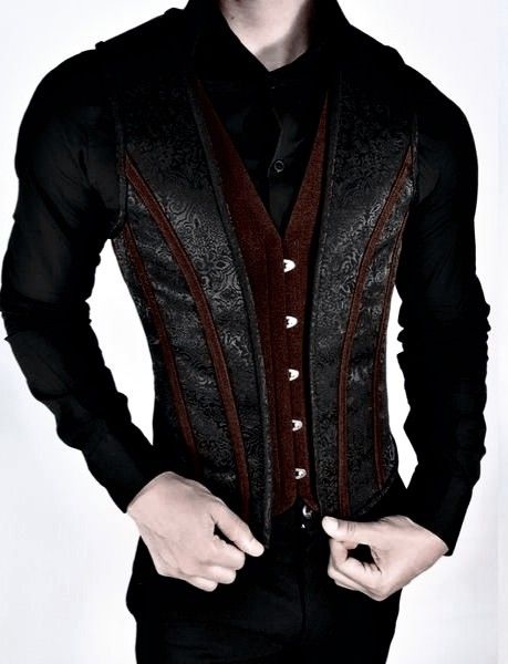 Black And Red Suit Wedding, Vampire Prince Outfit, Romantic Goth Aesthetic Men, Toreador Vampire Aesthetic, Romantic Goth Male, Goth Wedding Suit, Httyd Wedding, Vampire Attire, Black Gothic Outfit