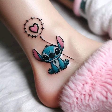 Tattoos Representing Strength, Womens Tattoos, Stitch Merchandise, Unique Butterfly Tattoos, Small Dragon Tattoos, Lilo And Stitch Merchandise, Cute Couple Tattoos, Stitch Tattoo, Blue Rose Tattoos