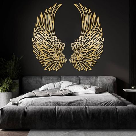 Amazon.com: Angel Wings Metal Wall Art, Metal Angel Wings Wall Decor, Large Angel Wings Wall Sculpture, Feather Wings Wall Art, Wall Decor Living Room, Home Decor, Housewarming Gift (Gold, 19"x35"|47x90cm) : Home & Kitchen Metal Angel Wings, Wings Wall Art, Art Wall Decor Living Room, Large Angel Wings, Angel Wings Wall Decor, Time Wasted, Angel Wings Wall, Wing Wall, Gold Angel Wings