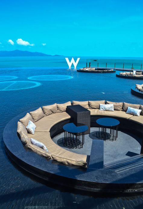 The spectacular lobby of the W Retreat & Spa Koh Samui Thailand W Koh Samui, Watch Ads, Swimming With Dolphins, Luxury Beach Resorts, Thailand Photos, Koh Samui Thailand, Samui Thailand, Visit Thailand, Travel Thailand