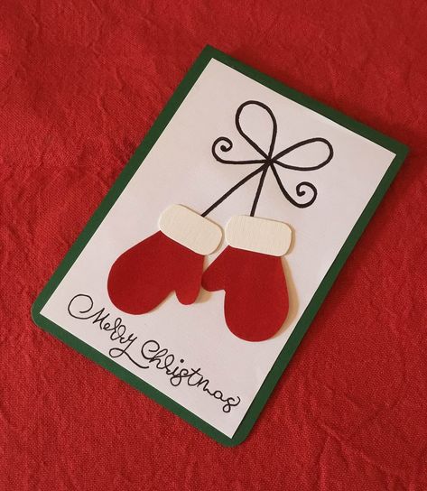 Christmas Wishes Card, Christmas Gloves, Preschool Christmas Crafts, Handmade Christmas Card, Preschool Christmas, Craft Handmade, Card Handmade, Christmas Cards Handmade, Christmas Crafts Diy