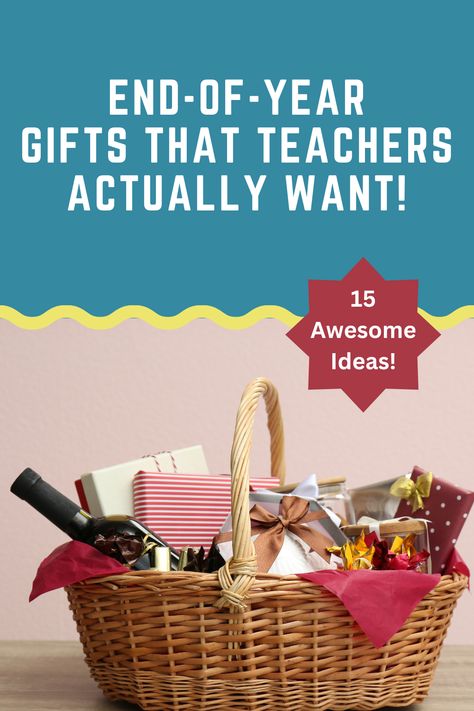 Find the perfect gift to say 'thank you' with our list of the 15 best end-of-year teacher gifts! Make their day memorable and meaningful. End Of Year Paraprofessional Gifts, Gift Ideas For Teachers End Of Year, Meaningful Teacher Gifts, Year End Teacher Gift Ideas, End Of The Year Teacher Gift Ideas, Teachers Gifts End Of Year, Teacher End Of Year Gifts, Year End Teacher Gifts, Teacher Gifts End Of Year