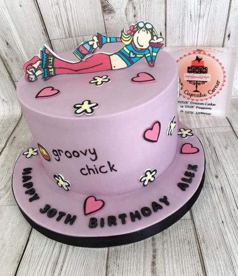 Chick Cake, Groovy Chick, 30th Bday Party, 30th Party, 30th Bday, 30th Birthday Parties, 11th Birthday, 30th Birthday, Bday Party