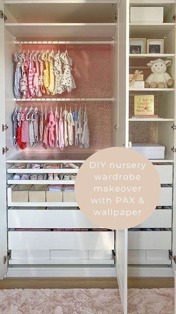 Ikea Pax Wardrobe Baby, Ikea Wardrobe Baby, Nursery Fitted Wardrobes, Nursery Pax Wardrobe, Ikea Wardrobe Children, Nursery Room Wardrobe, Toddler Ikea Closet, Baby Ikea Wardrobe, Baby Pax Ikea