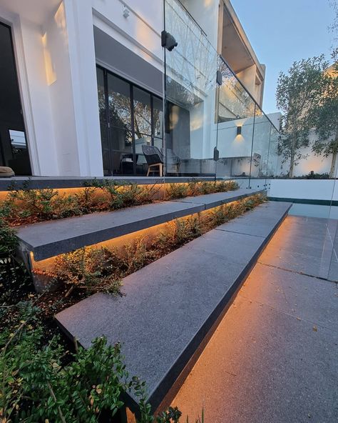 The LED Strip Lighting Range by Havit; an all-in-one solution for your lighting needs! ✨💡 Beautifully illuminating garden steps, installed and captured beautifully by @completeelectrical Explore the full LED Strip Lighting Range by Havit, link in bio! #outdoorlighting #LED #lighting Facade Concept, Pool Lighting, Architectural Lighting Design, Pool Lights, Garden Steps, Architectural Lighting, Pool Light, Patio Lighting, Step Lighting