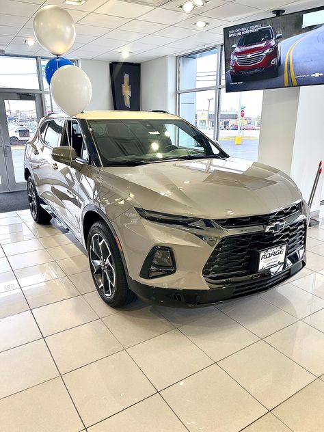 2021 Chevrolet Blazer RS in Pewter Metallic. An all new color for the Blazer this year. Depending on the light it can look like a grey or a light brown! Come by and check it out! Chevy Equinox Rs 2022, Chevrolet Blazer 2023, Chevy Blazer Aesthetic, Chevy Blazer 2023, 2024 Chevy Blazer, Chevy Blazer 2022, Chevy Blazer Rs, 2021 Chevy Blazer, Blazer Car