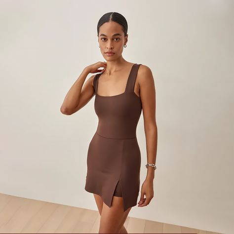 Active Dress Outfit, Exercise Dress Outfit, Athletic Dress Outfit, Active Dresses, Barre Clothes, Tennis Dress Outfit, Activewear Dress, Jumpsuit Backless, Minimal Clothes