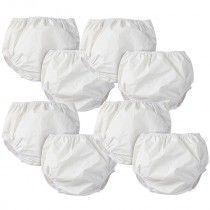 8-pack White Waterproof Pants Kids Bath Accessories, Neutral Baby Bedding, Toddler Training Pants, Elegant Nursery, Starting Potty Training, Baby Size Chart, Waterproof Pants, Gerber Baby, Baby Bath Time