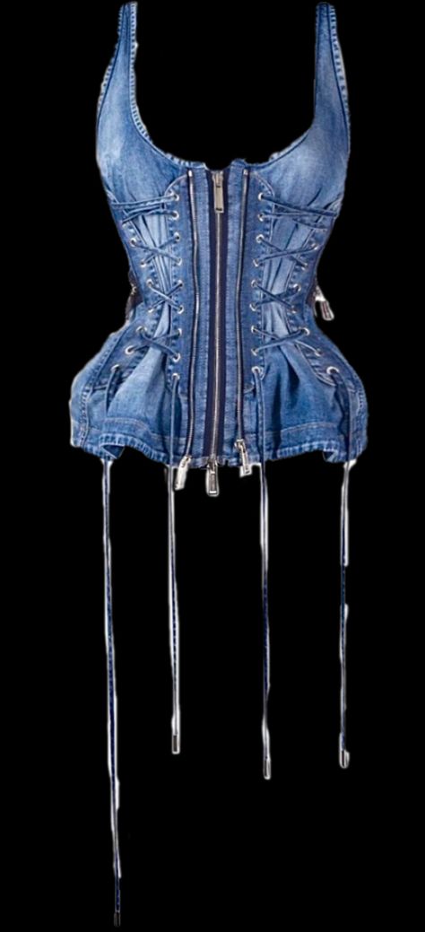 Denim Harness, Cropped Denim, Denim Vest