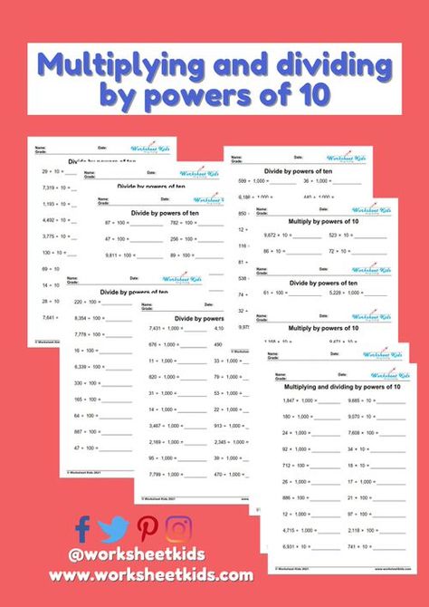 Multiplying And Dividing By 10 100 1000, Multiplying And Dividing By Powers Of 10, Multiplying Decimals By 10 100 1000, Multiplying And Dividing Decimals By 10 100 1000, Dividing By 10 100 1000, Multiplying By 10 100 1000, Multiplying By 10, Worksheets For 5th Grade, Summer School Math