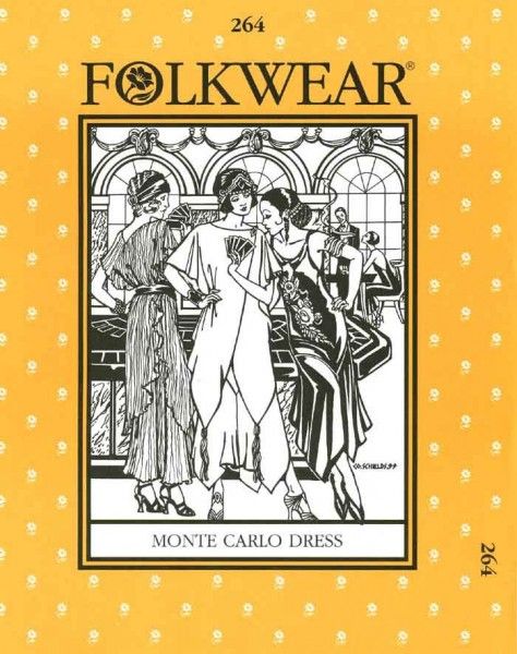 Folkwear #264 Monte Carlo Dress 1920s Dress Pattern, 1920 Dress, Island Dress, Costume Sewing Patterns, Paper Sewing Patterns, Costume Patterns, 1920s Flapper, Flapper Style, 1920s Dress