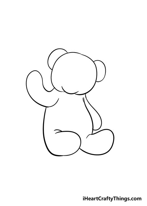 How to Draw A Teddy Bear – A Step by Step Guide Teddy Bear Graphic Design, Teddy Bear Line Art, Bear Line Drawing, Draw A Teddy Bear, Teddy Bear Outline, Architecture Illustrations, Teddy Bear Drawing, Bear Tattoo Designs, Tato Minimal