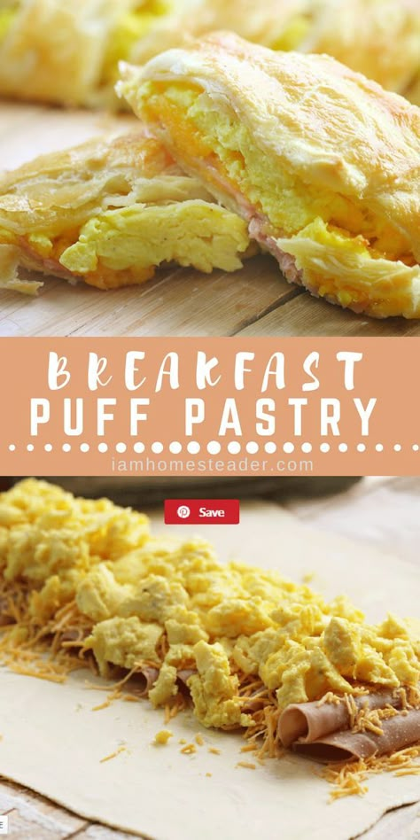 Breakfast Puff Pastry, Garden Meals, Egg Breakfast Recipes Easy, Puff Pastry Recipe, Puff Pastries, Cheese Puff Pastry, Pastry Recipe, Puff Pastry Recipes, The Breakfast