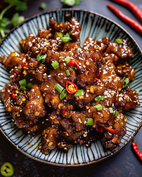 Taste the spice tonight with our Crispy Chili Beef!  Dive into this Asian delight for a sizzling evening meal. Crispy Chili Beef, Chili Beef, Crispy Beef, Main Entrees, Beef Strips, Marinated Beef, Duck Sauce, Homecooked Meals, Beef Chili