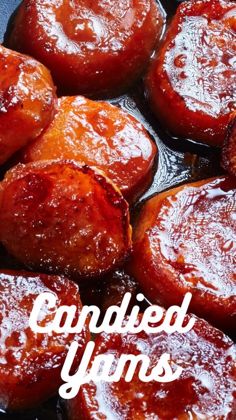 Candies Yams Southern, Southern Candied Sweet Potatoes Soul Food, Southern Candy Yams Recipes, Southern Style Candied Yams, Southern Yams Candied Sweet Potatoes, Stovetop Yams Candied Sweet Potatoes, Bourbon Candied Yams, Carmelized Sweet Potato, Soul Food Yams Recipe