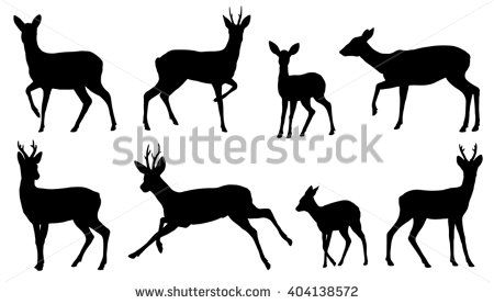 roe deer silhouettes on the white background Animals Silhouette, Deer Sketch, Deer Drawing, Petit Tattoo, Deer Tattoo, Deer Painting, Deer Silhouette, Laser Ideas, Roe Deer